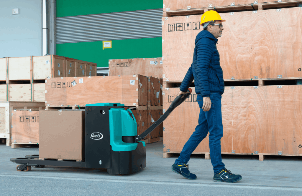 Baoli EP serie transpallet in magazijnomgeving
